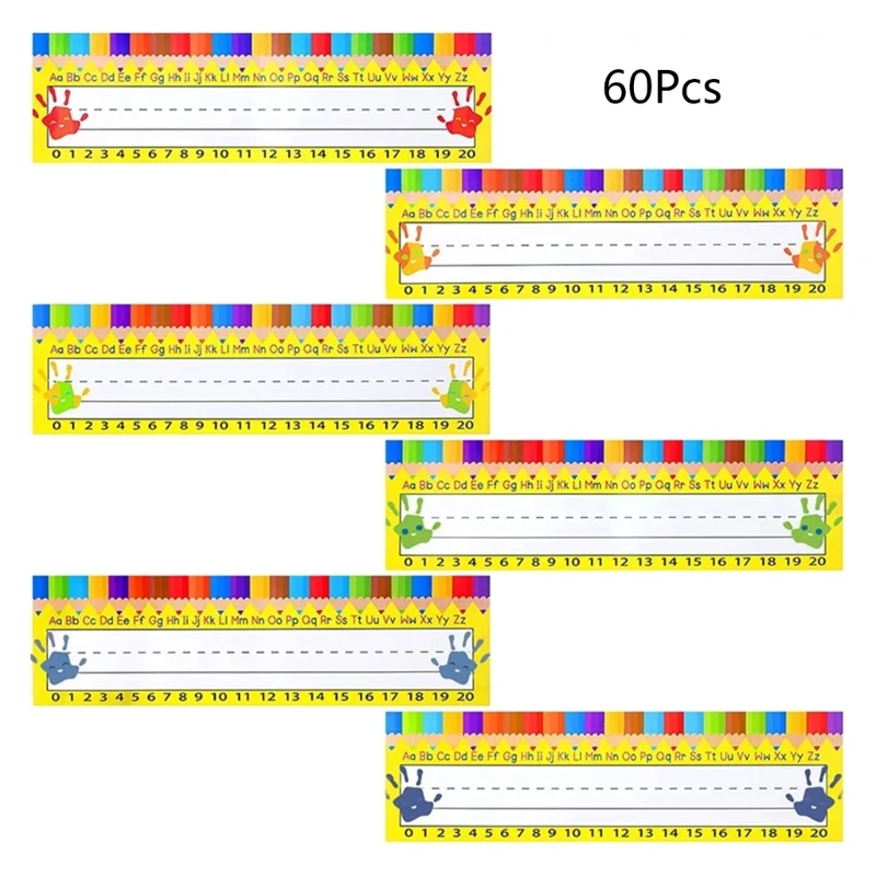 60x โต๊ะสติ๊กเกอร์ชื่อแท็กชื่อส่วนบุคคลป้ายชื่อสำหรับโรงเรียนอนุบาล