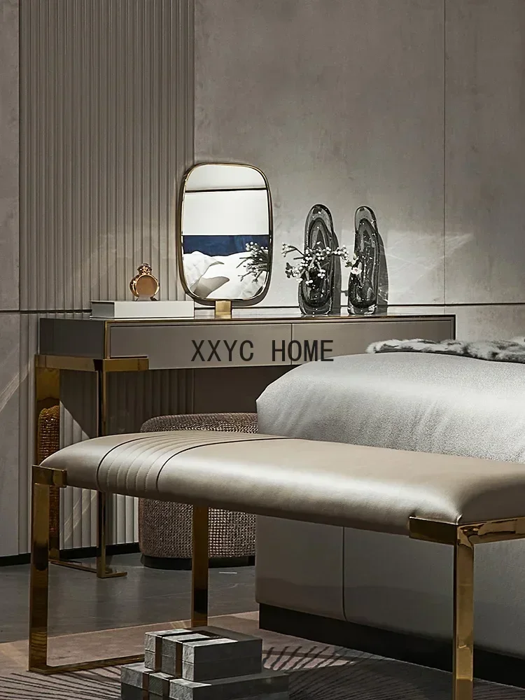 TAO Light Luxury Dressing Table with Mirror High-End Villa Master Bedroom Makeup Table