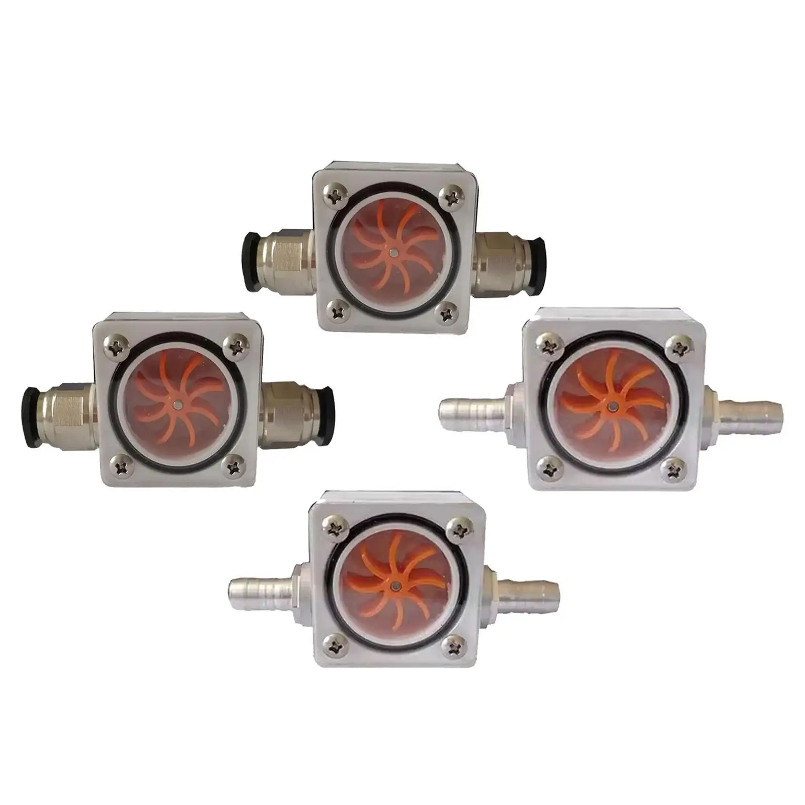 Metal Water Flow Indicator for PC Cooling System Alloy Spindle Flow Meter Monitor Tool