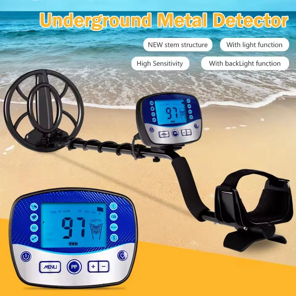 Metal Detector Underground Professional Depth Highly Sensitive Gold Detector Treasure Hunter Detecting Pointer Waterproof Coil