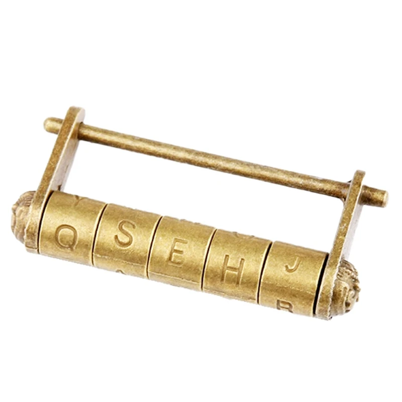 

M11K-Vintage Combination Lock Alphabet Combination Lock Jewelry Box Padlock Suitable For Wooden Suitcase Drawer