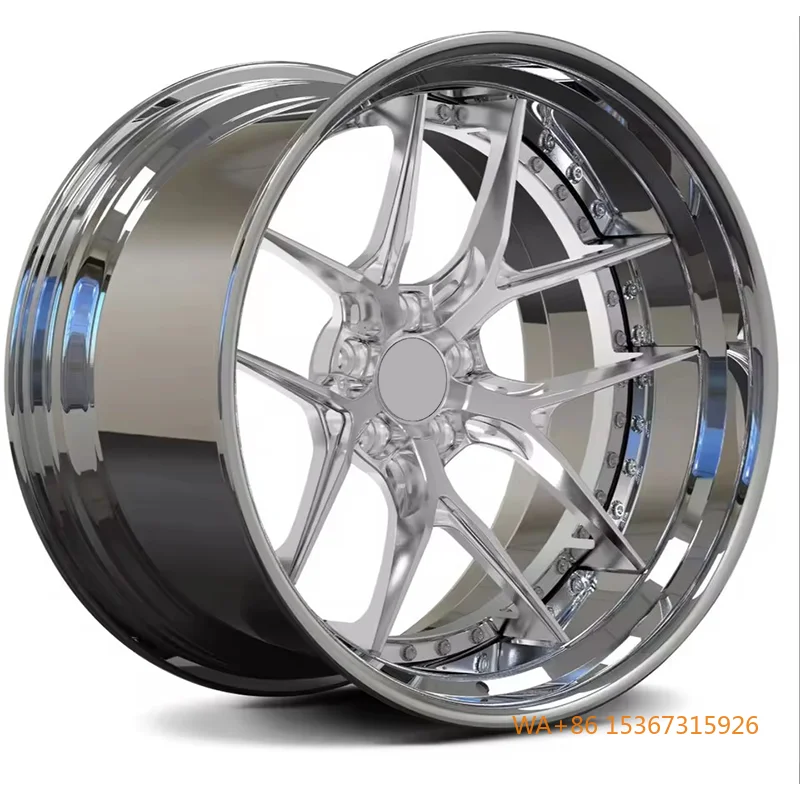 

Custom 2-Piece Forged Rims High Strength Alloy Wheels Deep Lip Multi-Spoke CNC Precision Machined Performance Upgrade Cars SUVs