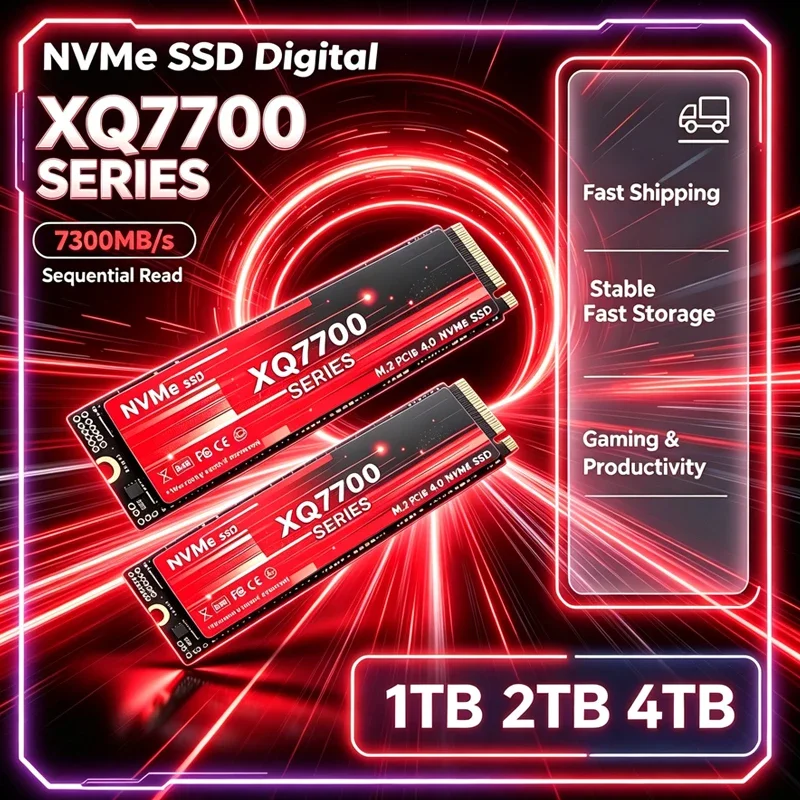 2026 High Speed M2 NVMe PCIe4 SDD 7300M/S 4TB 2TB Solid State Drive Internal Storage Upgrade For Mac Desktop Laptop