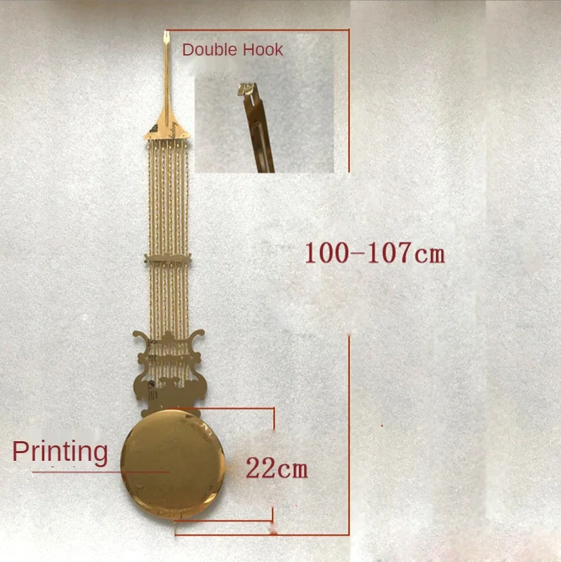 Mecanismo de reloj de péndulo grande de 100 cm, accesorios de movimiento de péndulo para reloj de pie, mecanismo de reloj de eje largo
