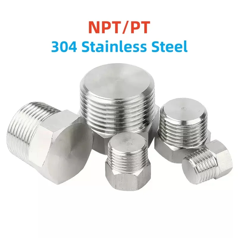

NPT/PT 1/8'' - 2'' 304 Stainless Steel Oil Plug Countersunk End Plug With Hex Head Thread Pipe Fitting