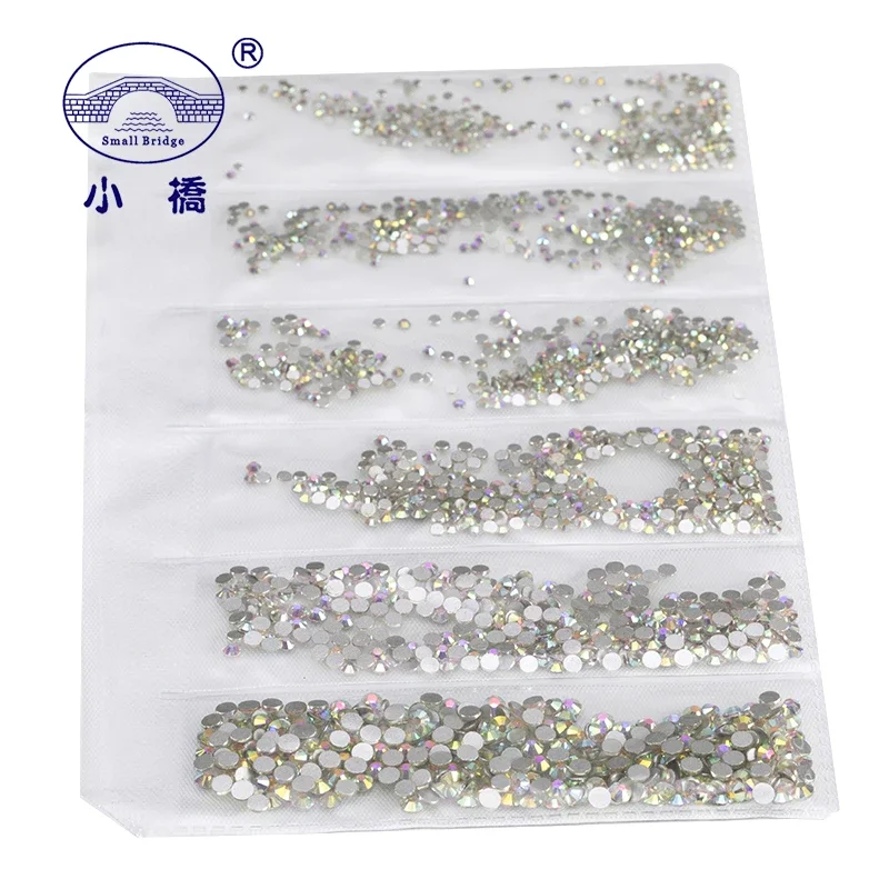 Strass di cristallo sciolti Non HotFix per abbigliamento taglie miste strass colorati decorazione strass per unghie Flatback in vetro S035