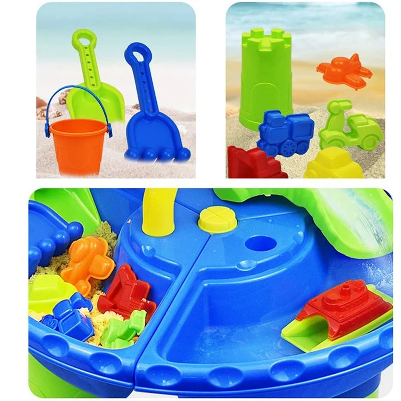 Children's Beach Toy Set Play Sand Toys Kids Summer Beach Table Baby Water Sand Digging Tools For Seaside Swimming Pool