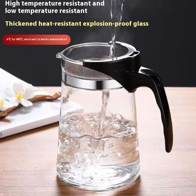 750ML Creative High Borosilicate Glass Filter Teapot Home Office Gift Large Capacity Press Floating Cup With Lid For Perfect Tea