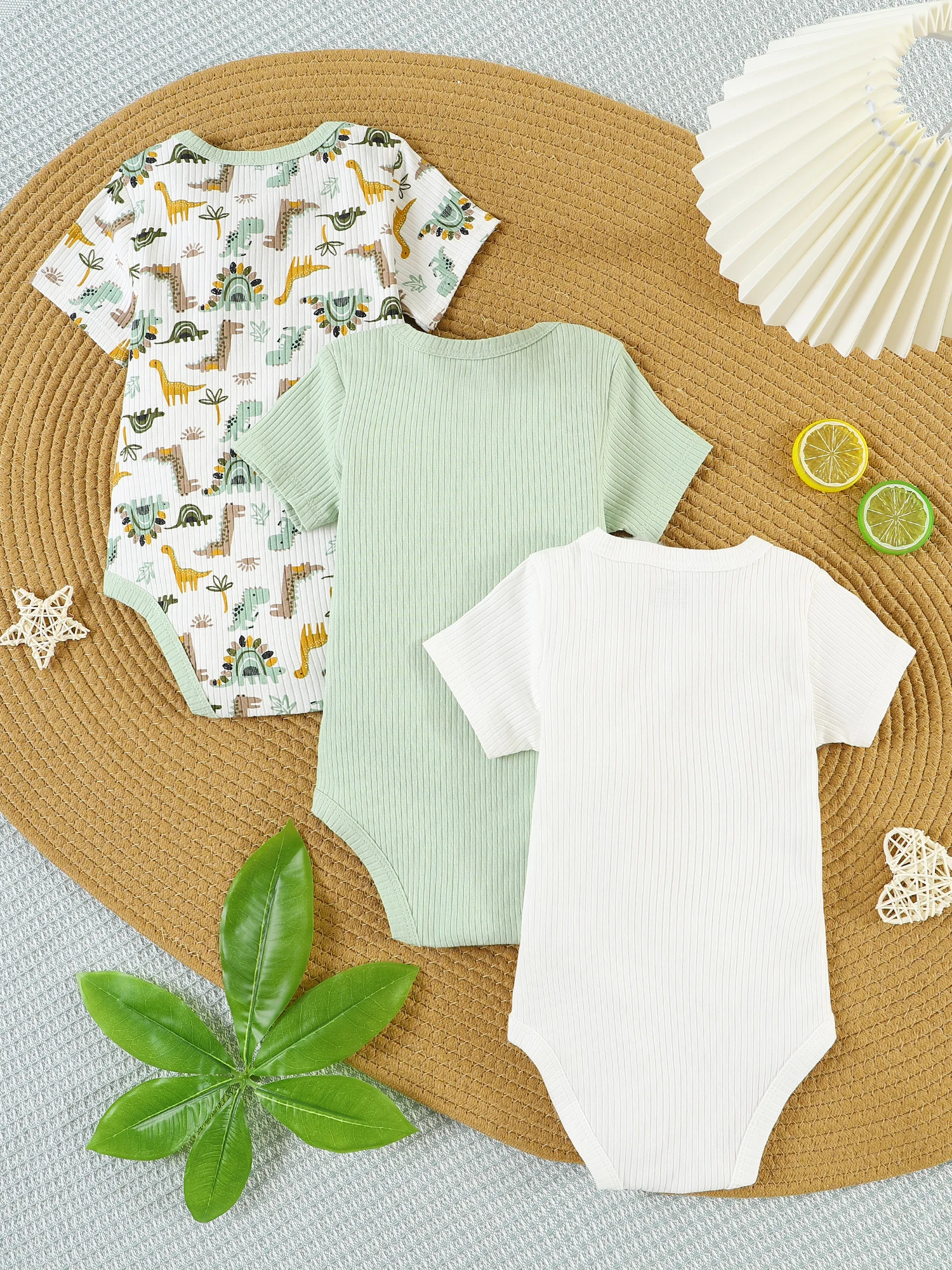 Baby boy clothes 3PCS Baby boy onesies summer newborn baby clothes Short-sleeved jumpsuit  cotton fabric  0-12 months