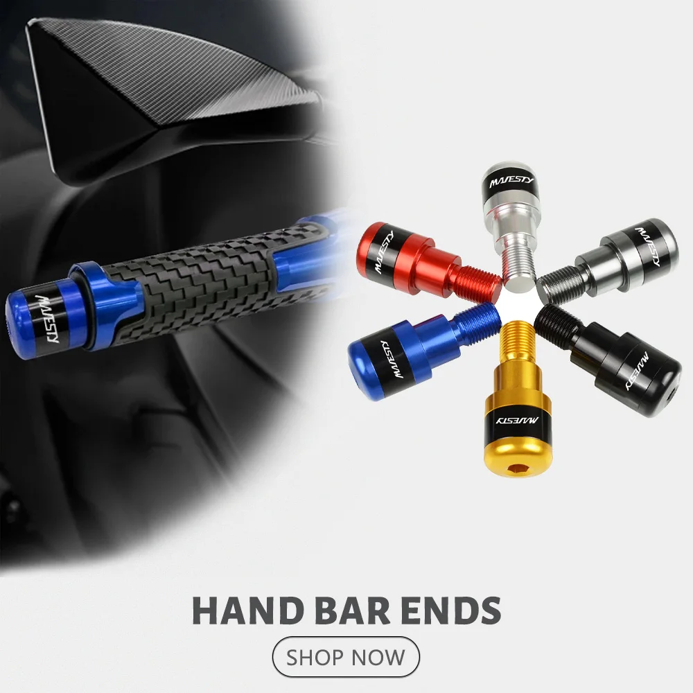 

Motorcycle CNC Hand Bar Ends For YAMAHA Majesty 400 2004-2011 2010 2009 2005 2006 Motor Grip Ends Plus Handle Bar Grips Ends