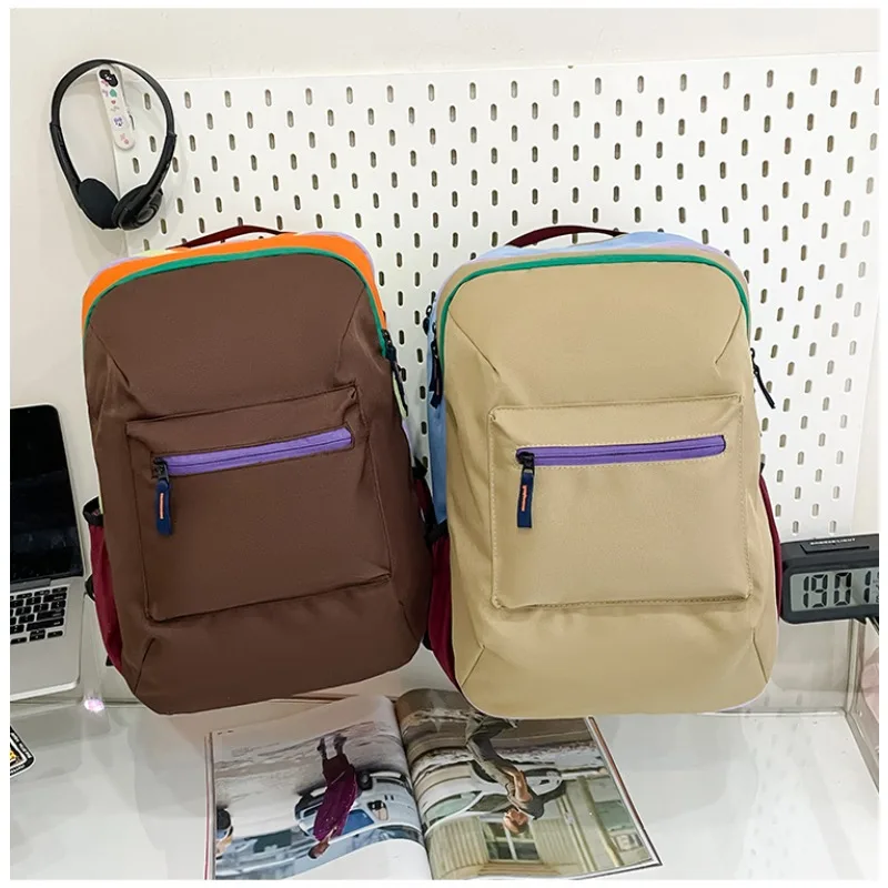 

New Casual Colorful Nylon Large Capacity Fashion Backpacks 2026 High Quality Super Cool Simple Versatile School Bags for Unisex