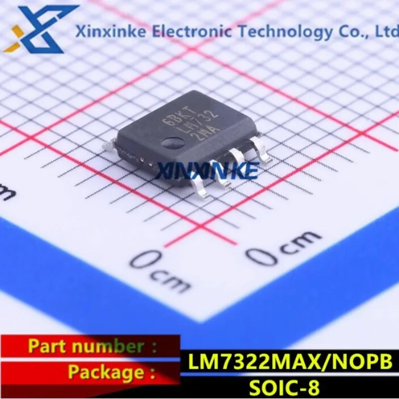 10PCS LM7332MAX/NOPB LM7332MA SOIC-8 LM7322MAX/NOPB LM7322MA Operational Amplifiers Dual Rail-to-Rail Op Amps IC SMD Chip