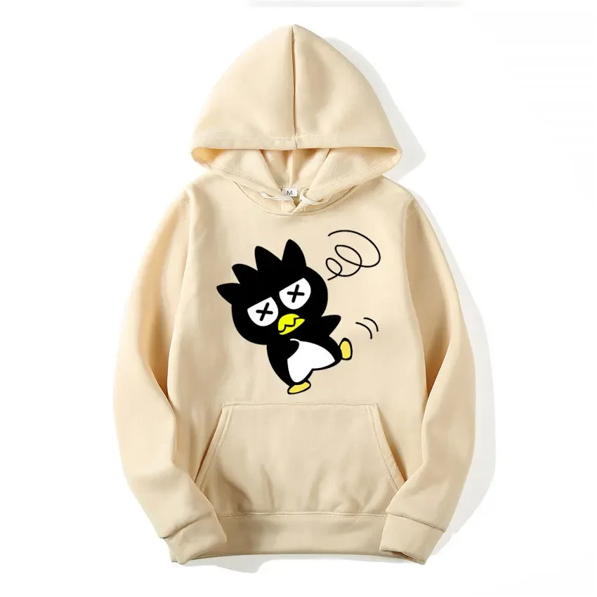 

LE 2024 New BadtzMaru Kawaii Women Hoodie Cartoon Anime Men Pullover Spring Autumn Khaki Couple Fashion Sweatshirt