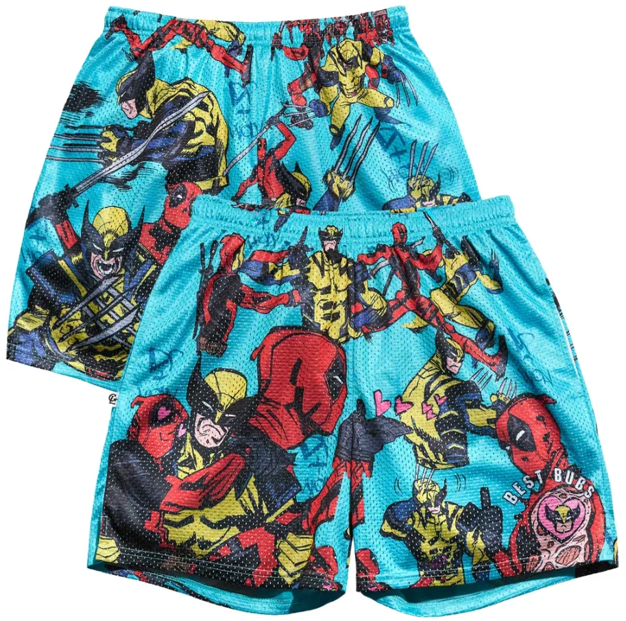 Adult and Children's Retro Trendy Comic-style Sports Shorts with A Nostalgic Vibe, Making Your Outfit Full of Storytelling.