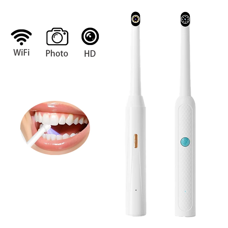 HD Visual Oral Camera Dental Mirror WiFi Handheld Endoscope 8LEDs for iPhone Android Dental Inspection/Gum Inspection