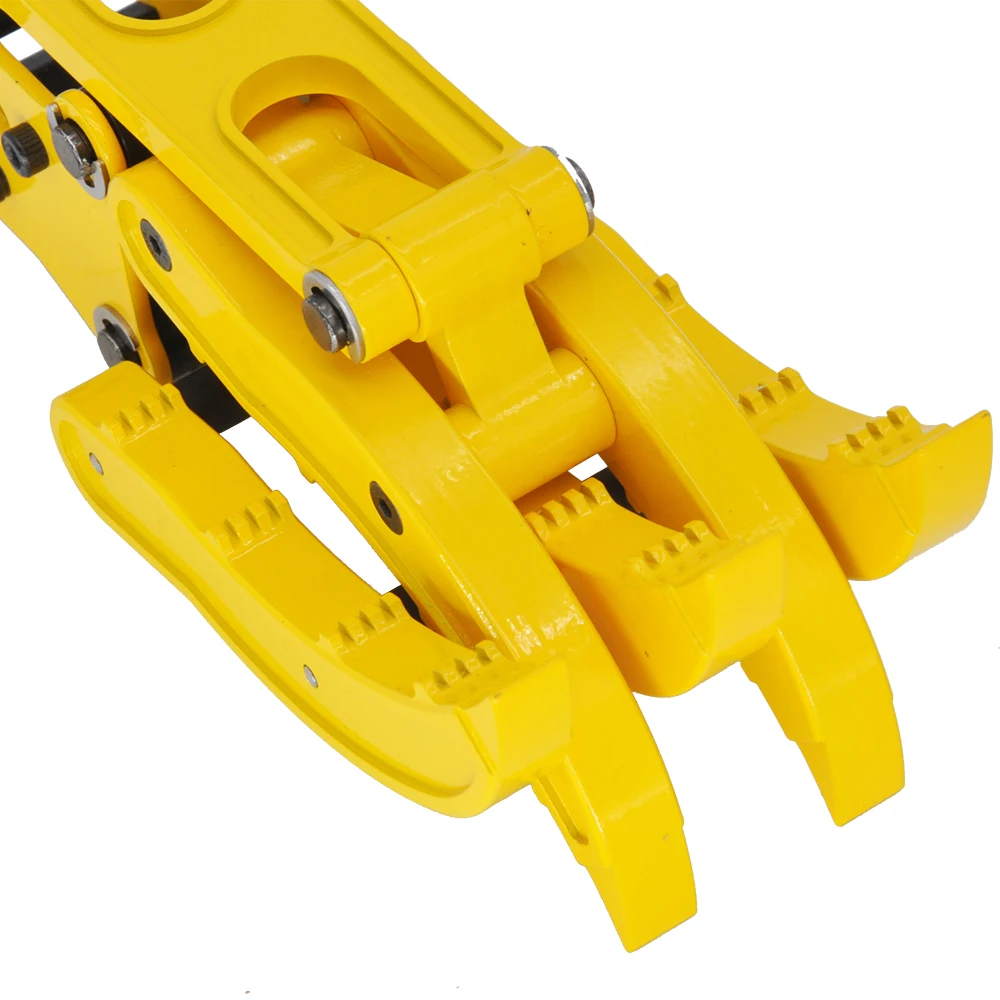 Upgrade Double E Metal Gripper For 1/14 RC E010 E111 EC160E Excavator Model Wood Clamp Grab Bucket Assembly S013-001 Parts