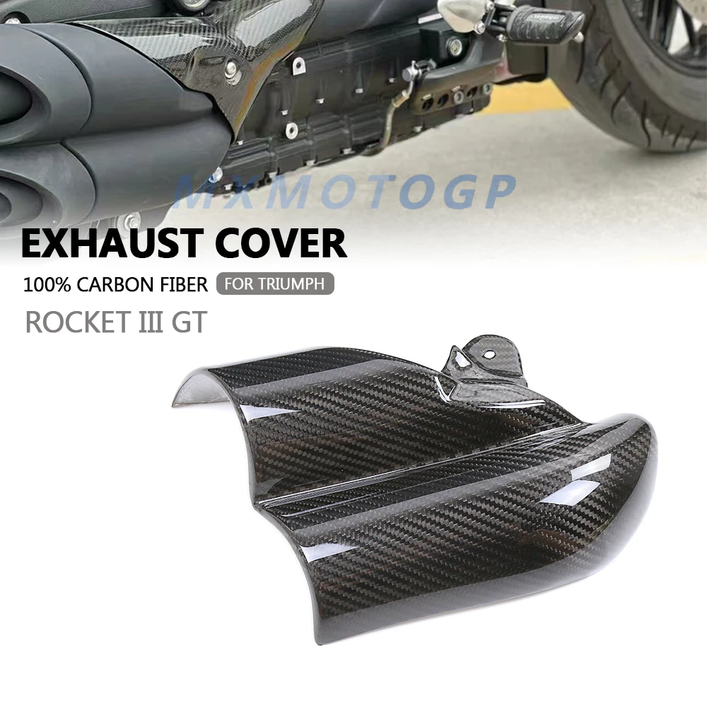 

100% Carbon Fiber For Triumph Rocket III Rocket 3 GT 2020 2021 2022 2023 Exhaust Cover Fairing Motorcycle Accessories