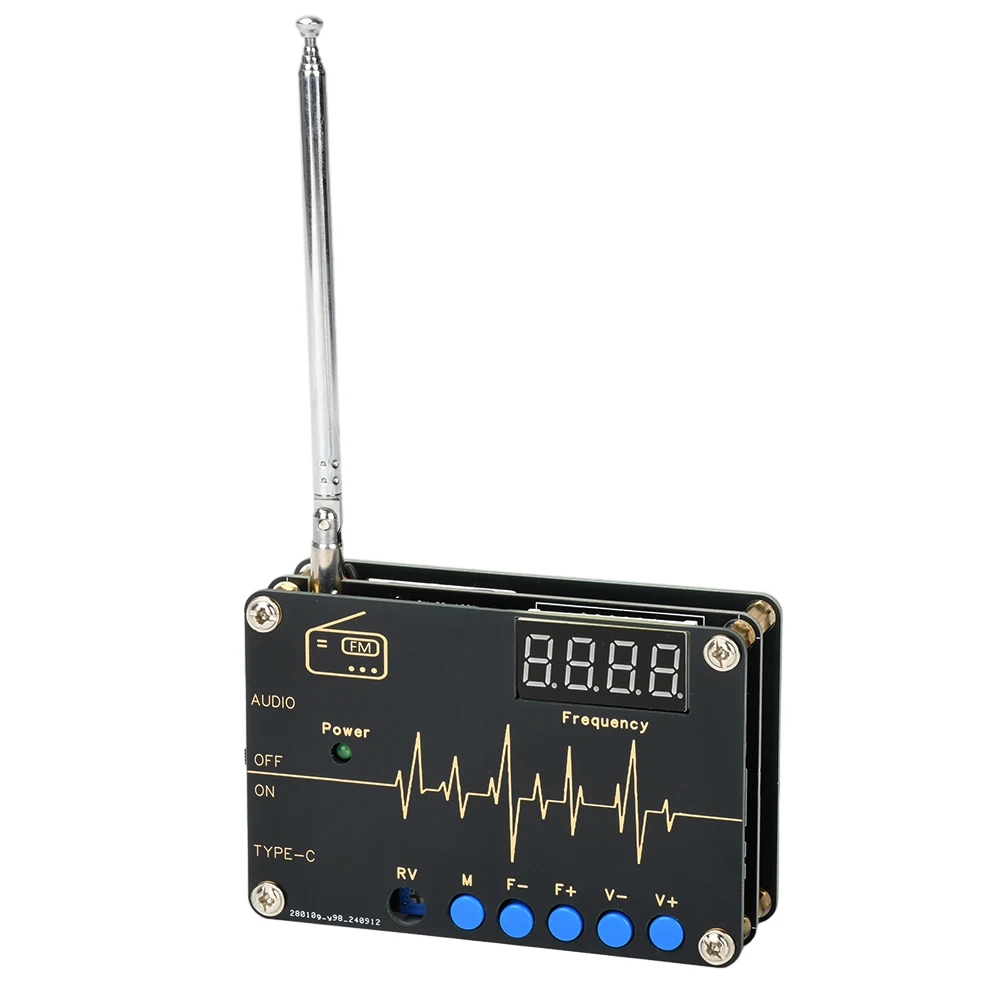 DC 5V RDA5807M Radio Kit FM FM Elektronische Fertigung Vollfrequenz-Lötbaugruppe DIY Lose Teile Typ C 87-108MHz