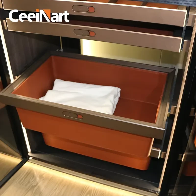 Elegant Classical Style Laundry Basket High Quality Clothes Storage Bin for Bedroom Wardrobe Customization Service Available