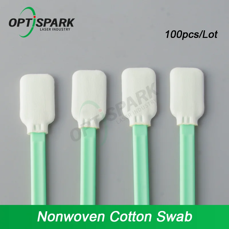 100pcs Industry Nonwoven Cotton Micro Swab Dus Off Laser Tools Anti-static for Cleaning Laser Lens Protective Windows Head Part