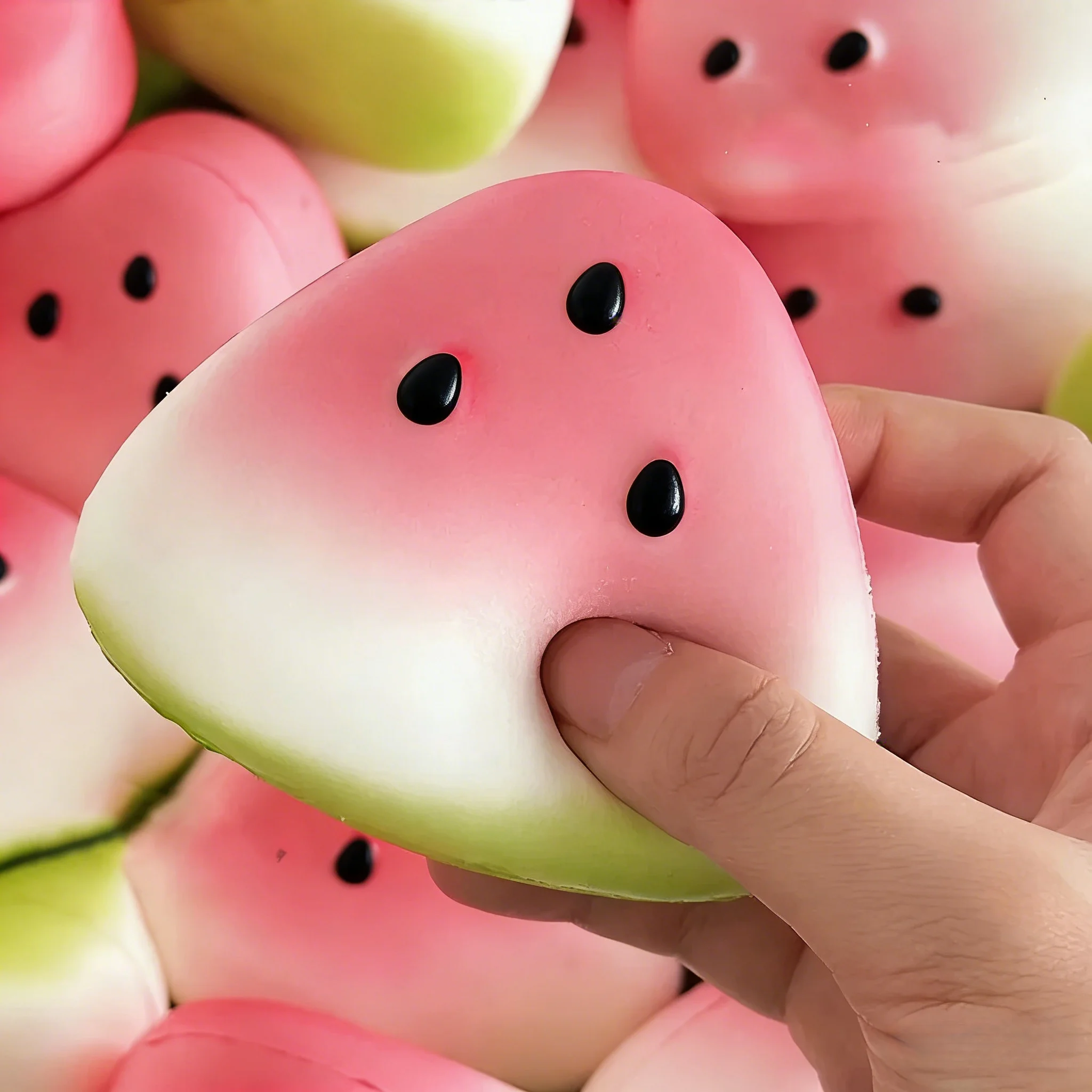 1/3/5pcs Squishy Watermelon Fidget Toy Anti-Stress Slow Rising Fruit Pinch Squeeze Stress Reliever Funny Pressure Reducer Prop