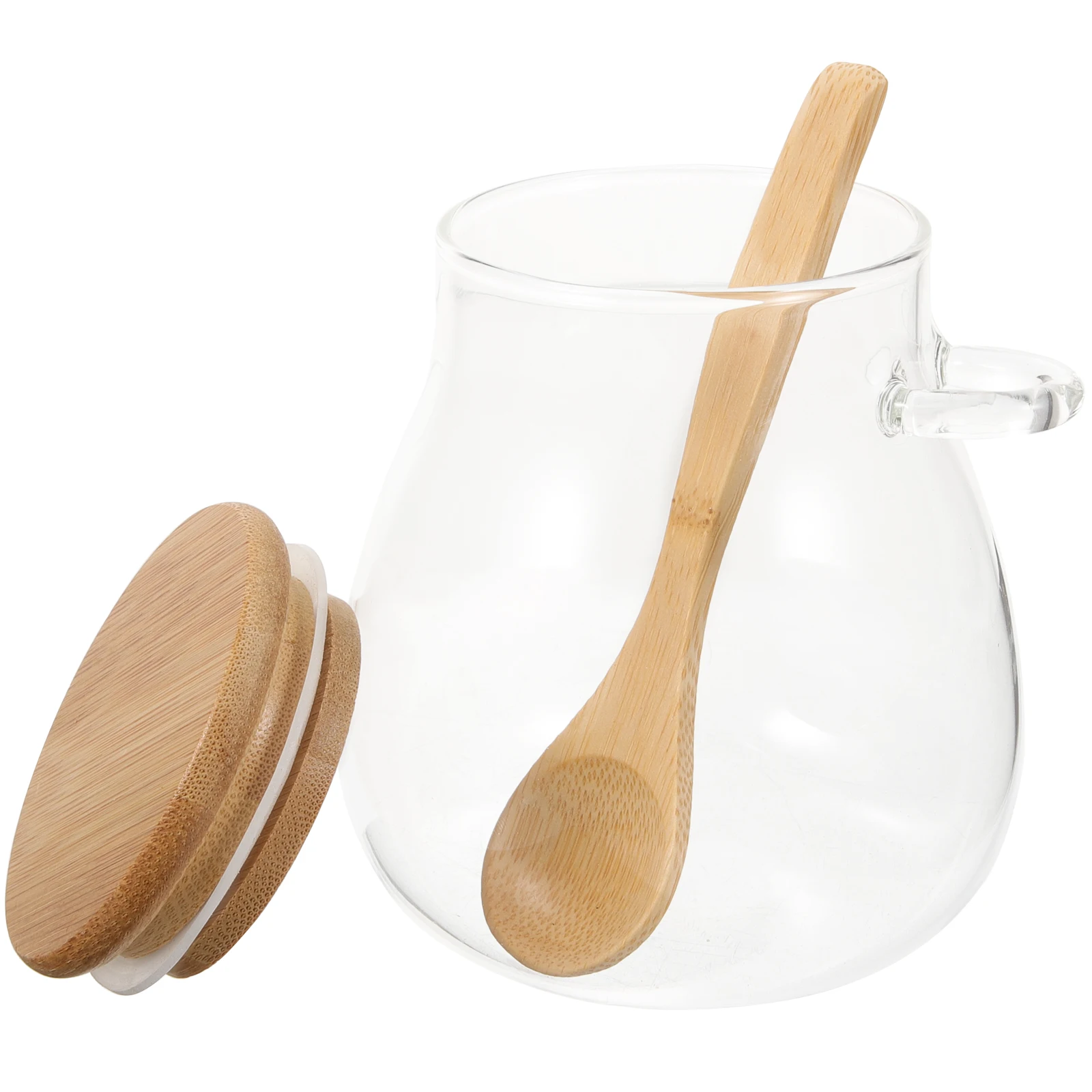 

Food Containers Tea Glass Storage Jar Coffee and Canisters Multi-function with Spoon