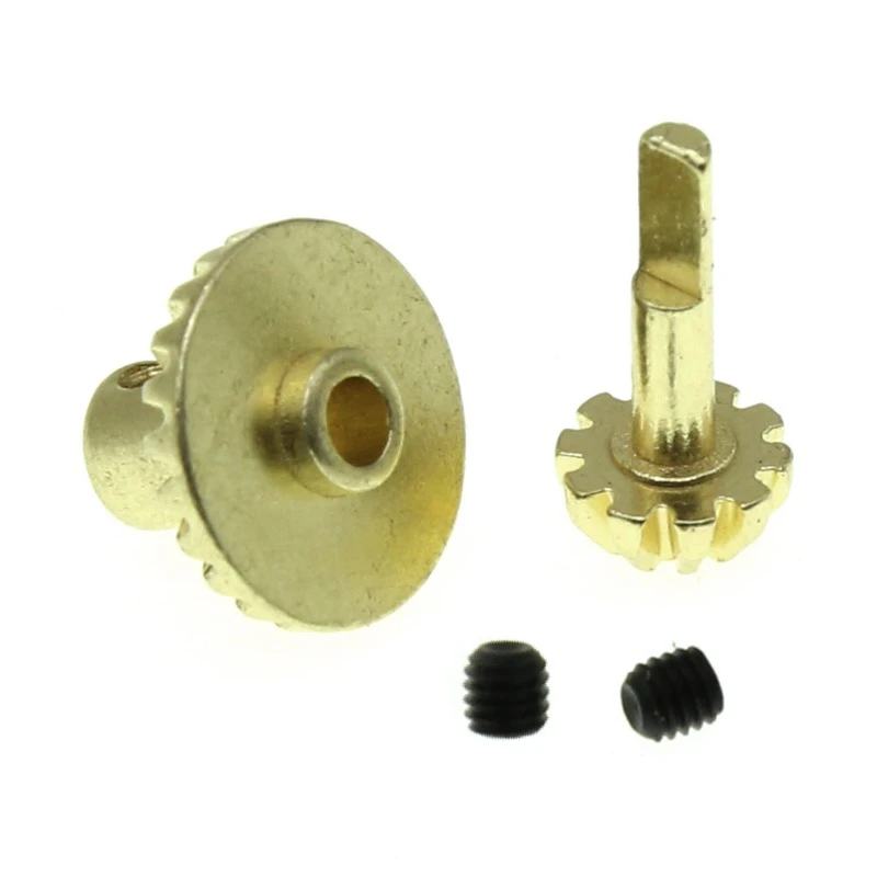 2pcs Wear-resistant Steel 6mm Main Gear+3mm Bevel Gear for WPL C24 D12 RC Model Car Upgrade Accessories