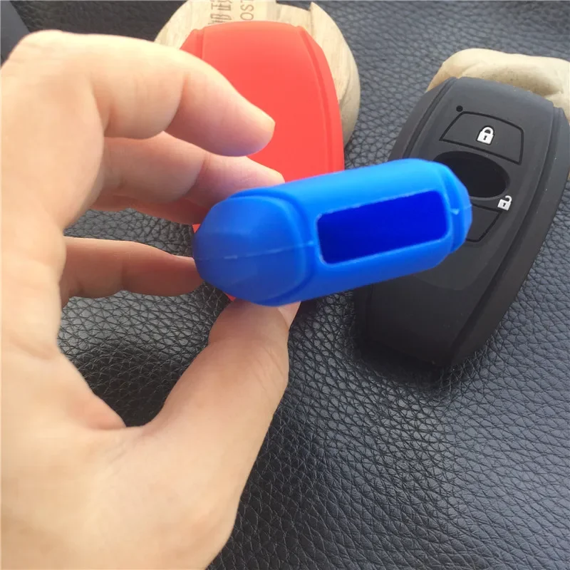 Silicone rubber car key case cover set for subaru Legacy impreza forester xv trezia BRZ wrx levorg outback 3button key