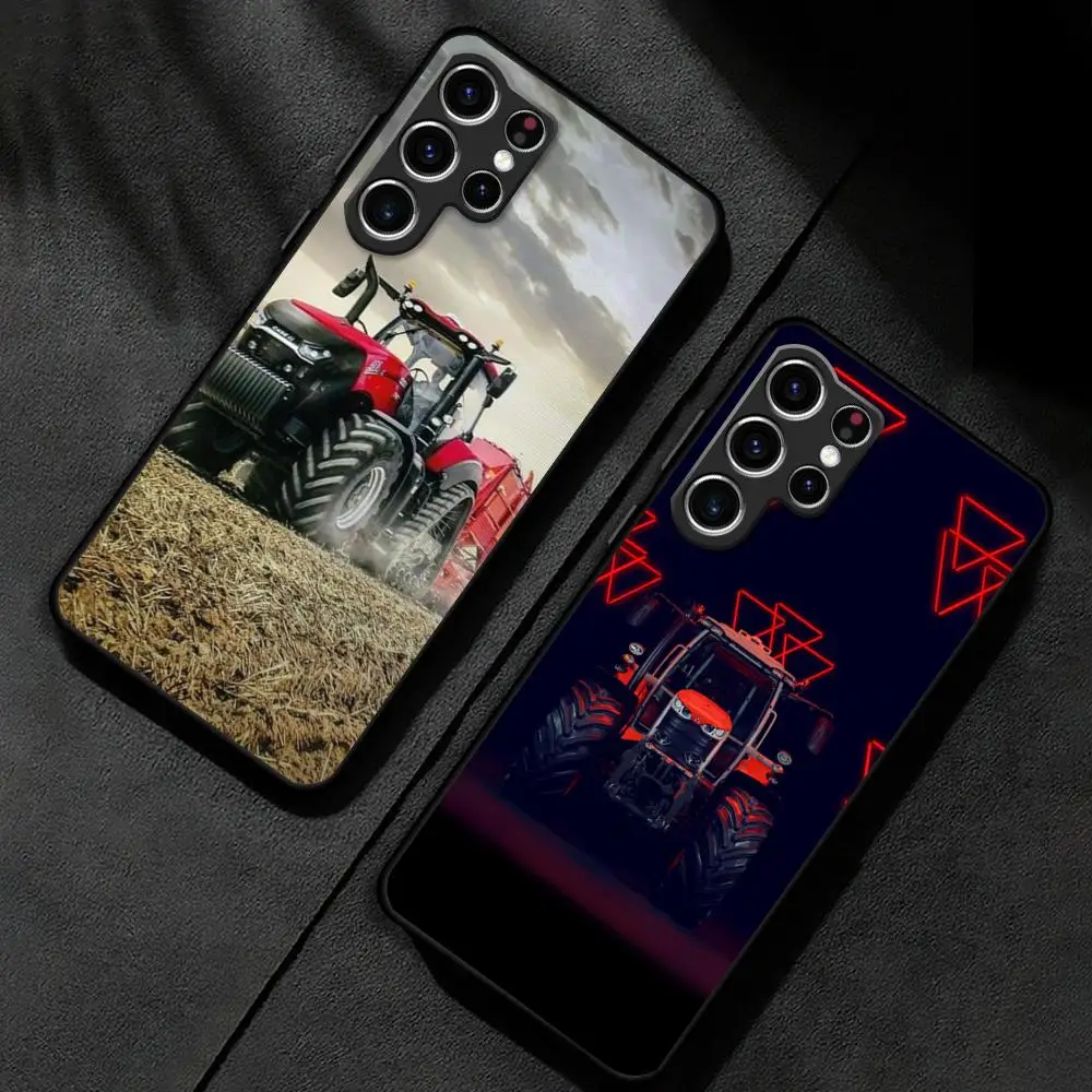 red-Massey Ferguson tractor Phone Case For Samsung Galaxy S24 S23 S22 S21 S20 Plus Ultra Note20 Soft Black Phone Cover