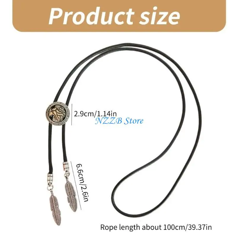 T21F Bolo Tie for Man Teen Banquets Western Cowgirl Sweater Shirt Decors Necktie