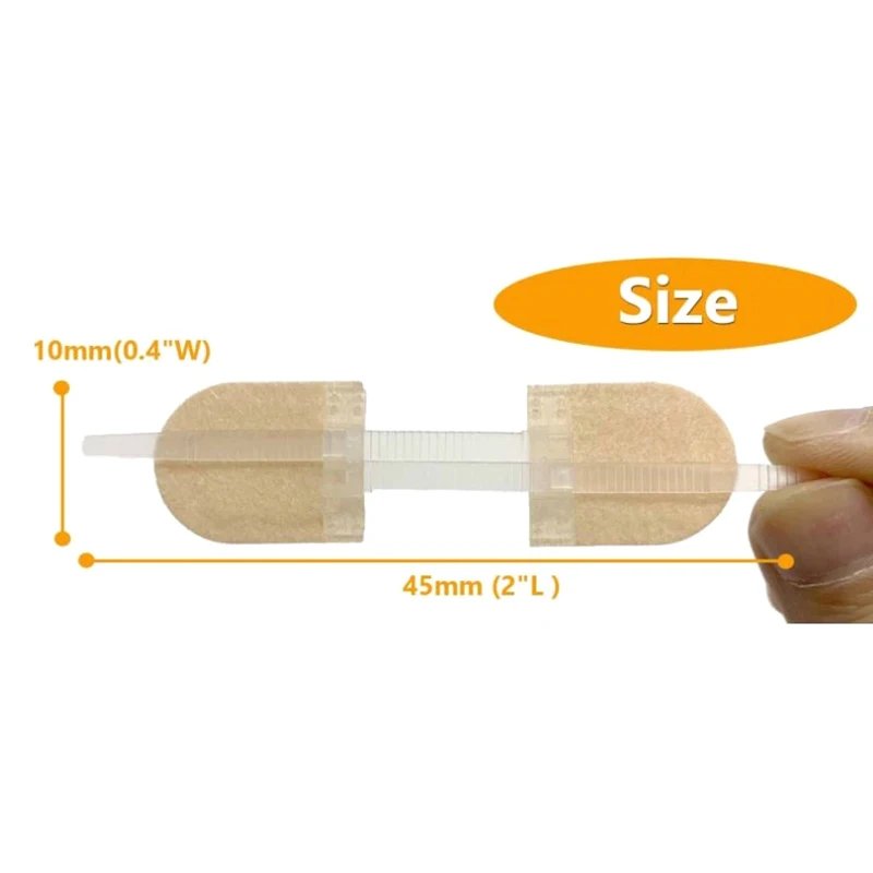 Wound Closure with Zipper Patch Seamless Breathable Elastic Suture Zipper Bandage Wound Care Bracket Support