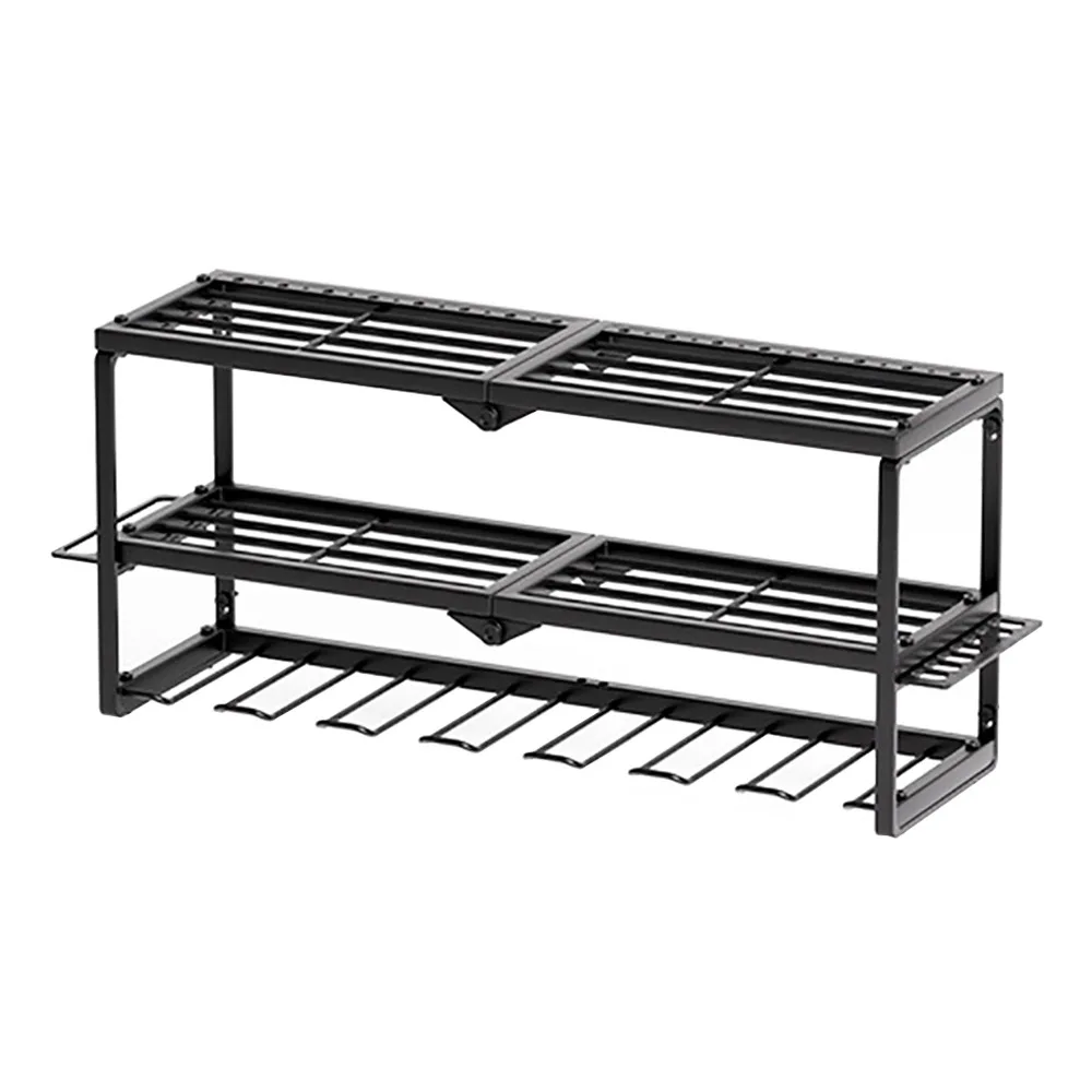 porte-outils-mural-en-acier-pliable-porte-outil-electrique-a-3-couches-support-de-rangement-d'outils-polyvalent-et-robuste-tournevis