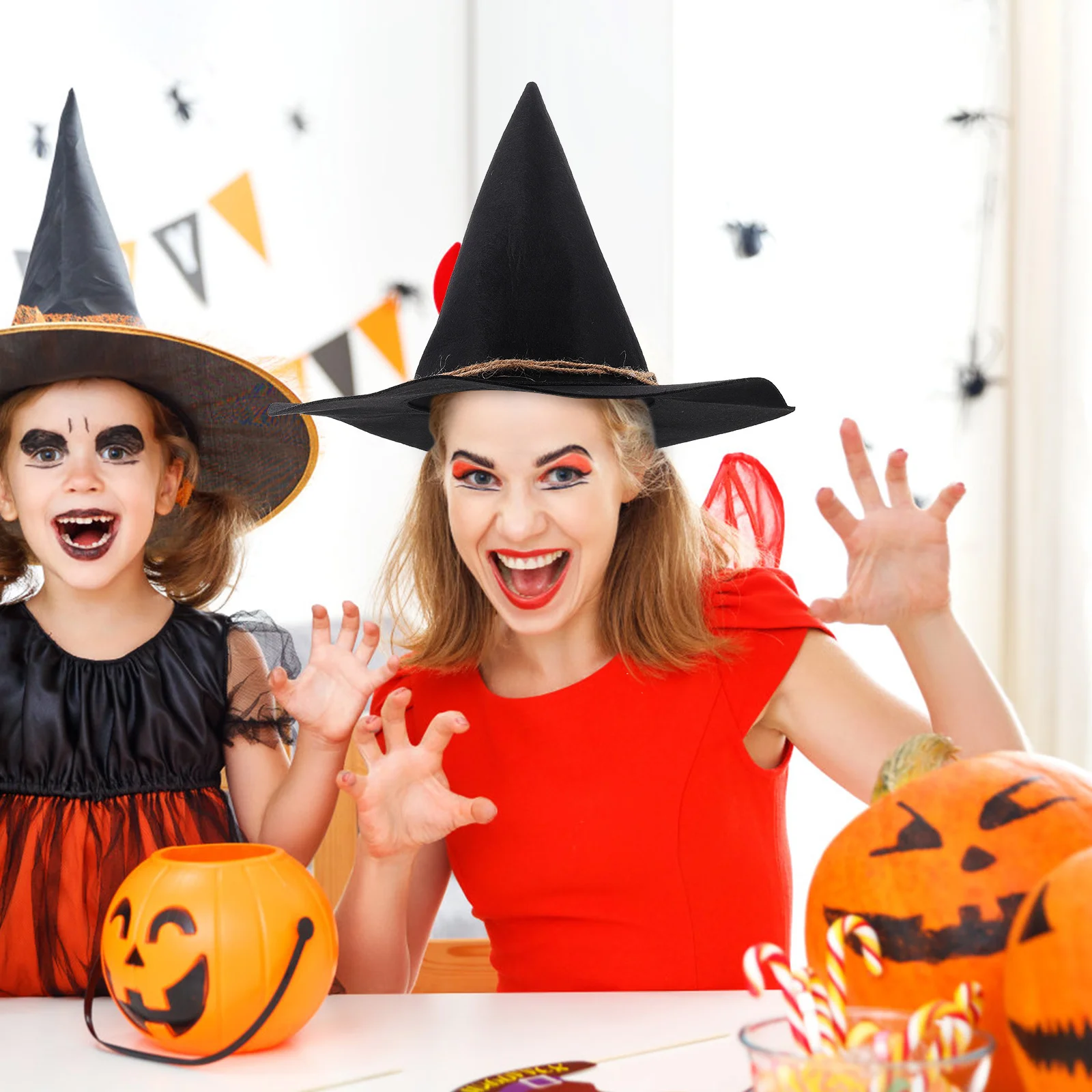 

Хэллоуин Ведьма Шляпа Элегантный Стиль Удобная Носимая Хэллоуин Косплей Вечеринка Шляпа Украшение Фото Опора