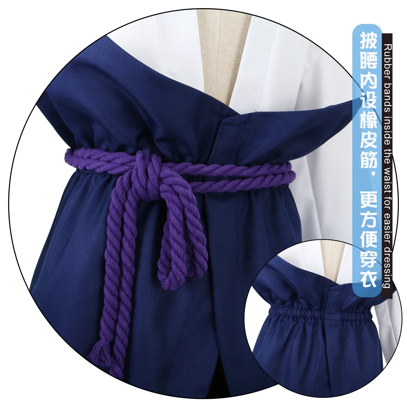 Uchiha Sasuke Cosplay Costume Wig Anime Suit Halloween Comic Clothes Outfit for Adult Men Elder Boys Anime Sasuke Cosplay Suit