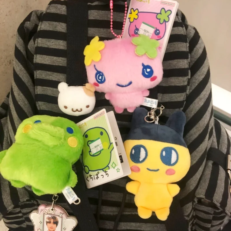 Anime Tamagotchi Pluszowa Lalka Brelok Mametchi Mimitchi Kuchipachi Śliczna Dziewczęca Zawieszka do Torebki w Kształcie Serca Kolekcjonerska Zabawka z Kreskówek