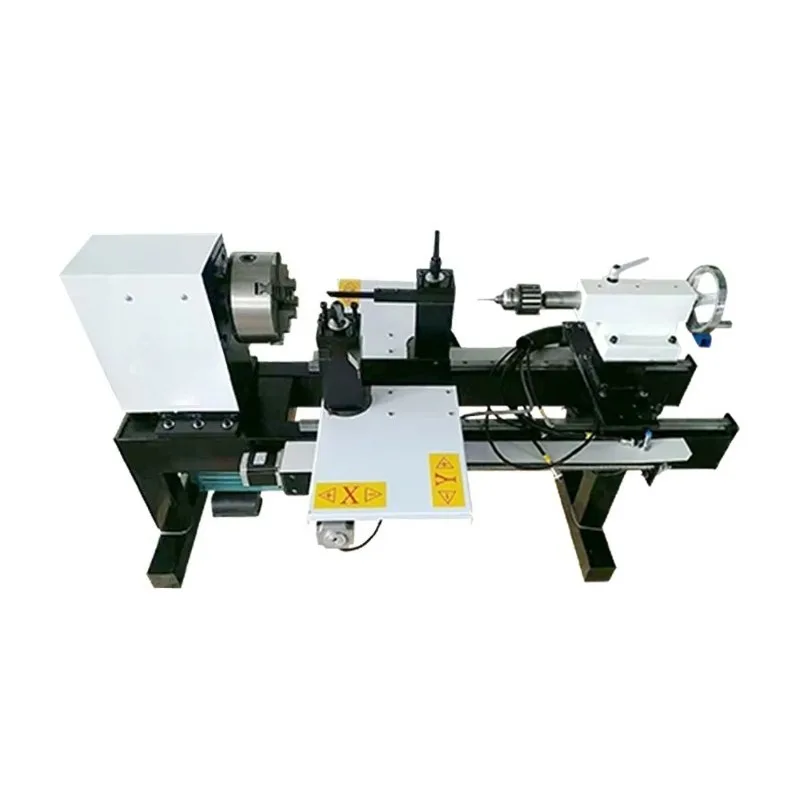 900W Multifunctional Mini CNC Wood Lathe Household Stepless Speed High PrecisionFully  Automatic Woodworking Lathe