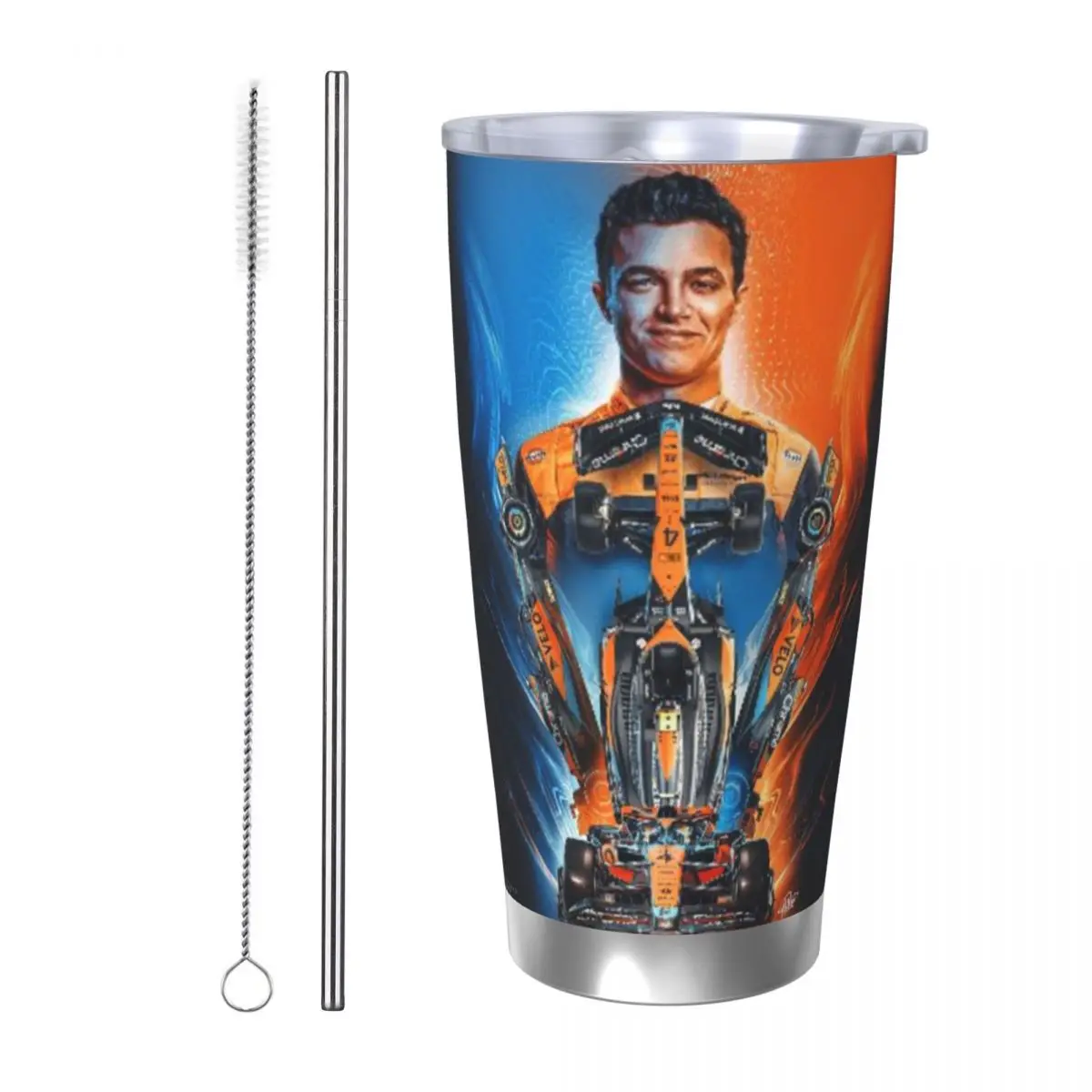 Lando Norris 20oz Stainless Steel Insulated Thermal Coffee Car Cup Cold Hot Mugs Vacuum Flask