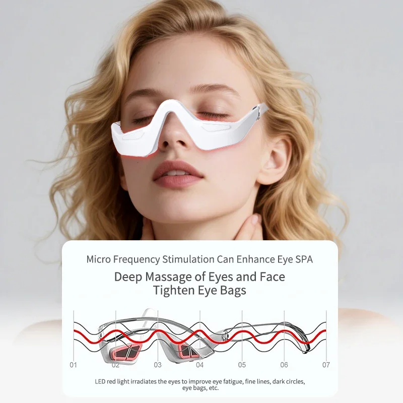 アイマッサージャー 加熱 EMS アンチエイジング 疲労軽減 ダークサークルを軽減 アイケア マッサージデバイス ポータブル クリスマスギフト