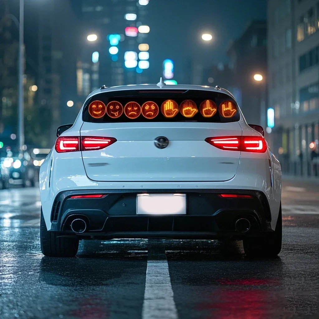 Car Finger Expression Light Led  Gesture Light Remote Control Road Rage Middle Finger Gesture Palm Warning Light