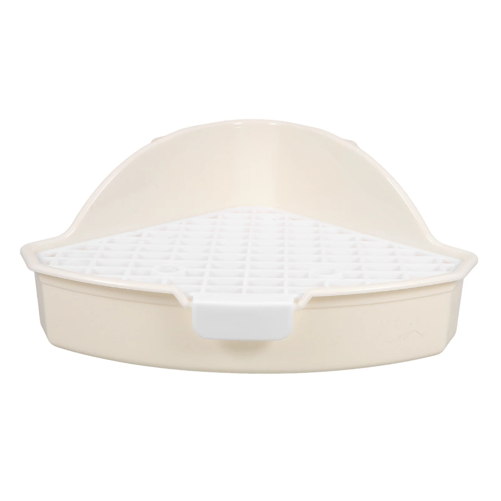 

White Corner Rabbit Litter Box Anti Leak Washable Small Animal Toilet Training Potty Pan For Guinea Pig Bunny Indoor Cat
