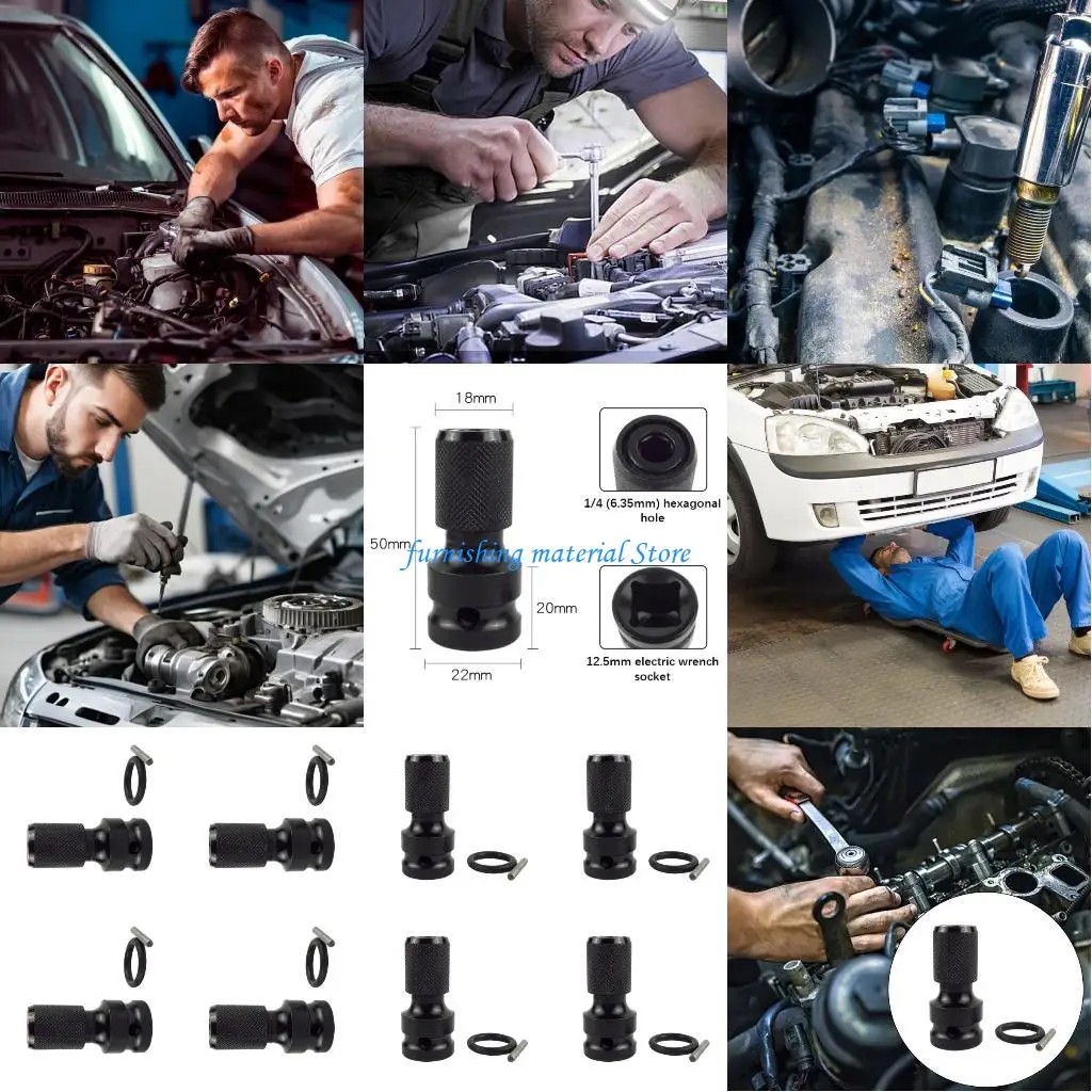 

Y5GD 4Pcs Electric Wrench Converter Head Hexagonal to 1/4 Converter Wrench