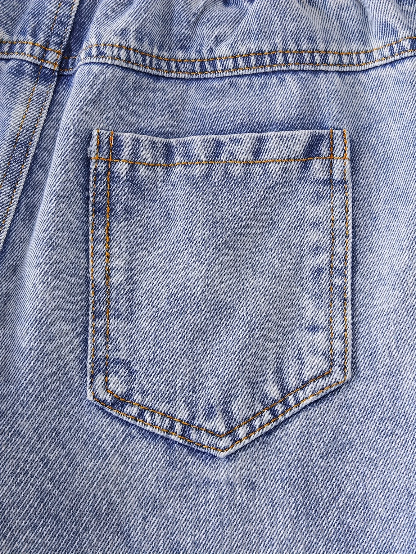 Zweiteiliges süßes Outfit-Set für Mädchen, rosa, mit Schleifenverzierung, gerüschtes, langärmliges Crop-Top und Jeans mit elastischem Bund und weitem Bein – Detail 6