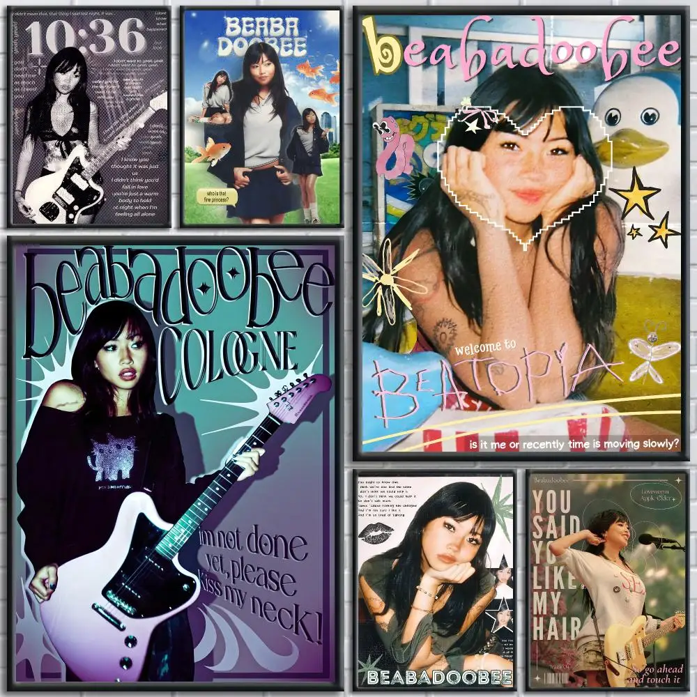 Beabadoobee Singer Indie Pop Poster Painting Prints Wall Art Picture Film Room Home Bar Cafe Decor Home  Mural