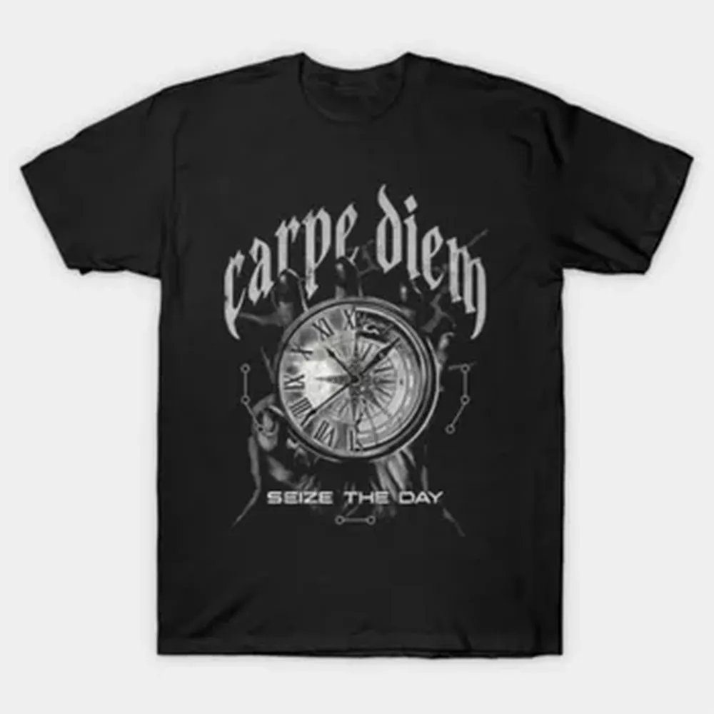 Joe Bartolozzi Carpe Diem Seize The Day Meme T-shirt For Men Women 100% Cotton T Shirts Short Sleeve Tops 0102-2