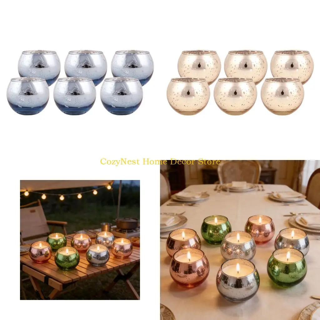 92MF Glass Votive Holders for Tealight Glass Tealight Holders,Diwali Christmas Table Centerpiece Decors Gift