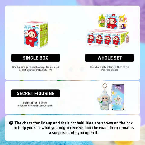 Фигурки POP MART Teletubbies 'Say Hello' - яркие коллекционные игрушки — изображение товара