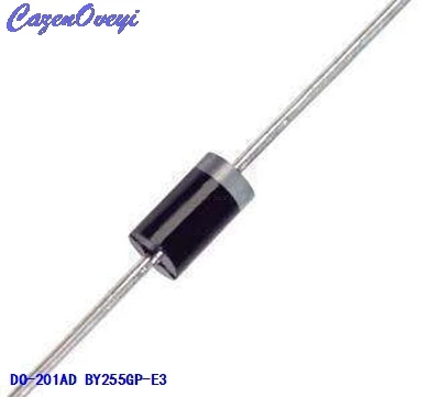 10pcs/lot BY255 BY255GP Rectifier Diode 3A 3000mA 1300V DO-201 In Stock