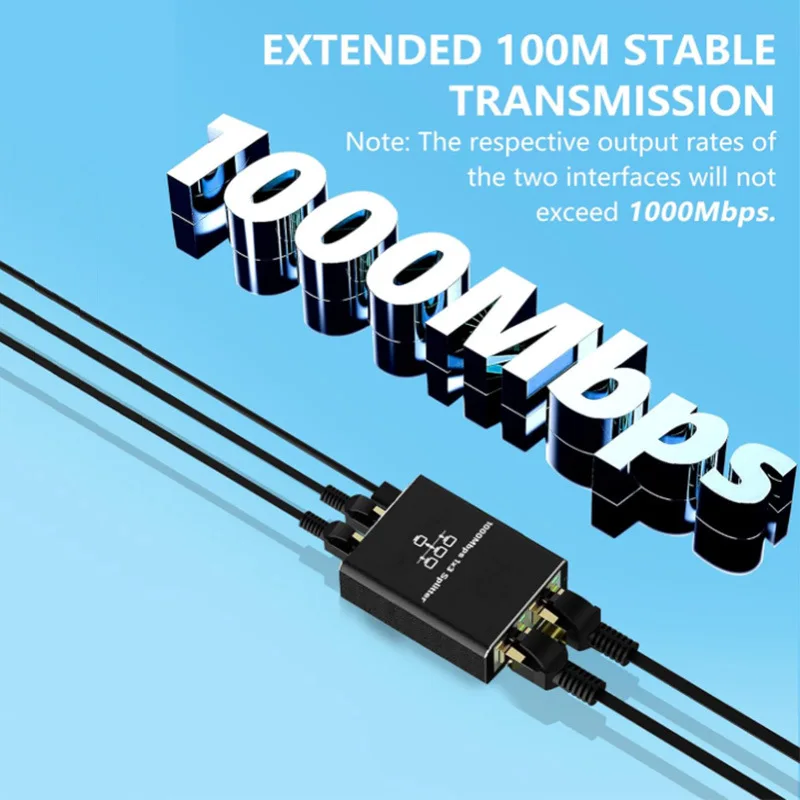 RJ45 Splitter 1 in 2/3/4 Out Network  1000Mbps RJ45 Adapter Gigabit Converter Internet Ethernet 8P8C Extender Plug Extension image 6