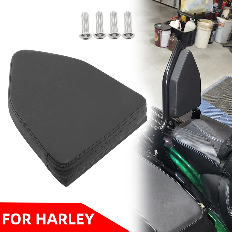 

For Harley Yamaha Honda Suzuki Kawasaki Universal Chopper Cruiser Motorcycle Rear Passenger Backrest Cushion Back Pad Black