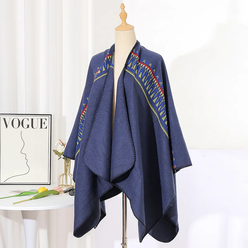 الرجال كيب الصحراء السفر العرقية نمط وشاح شال السفر التصوير موضة كبيرة المعطف الدافئة الذاتي القيادة جولة عباءة P2